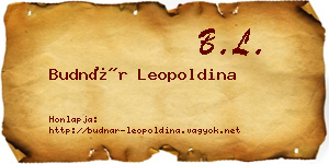 Budnár Leopoldina névjegykártya